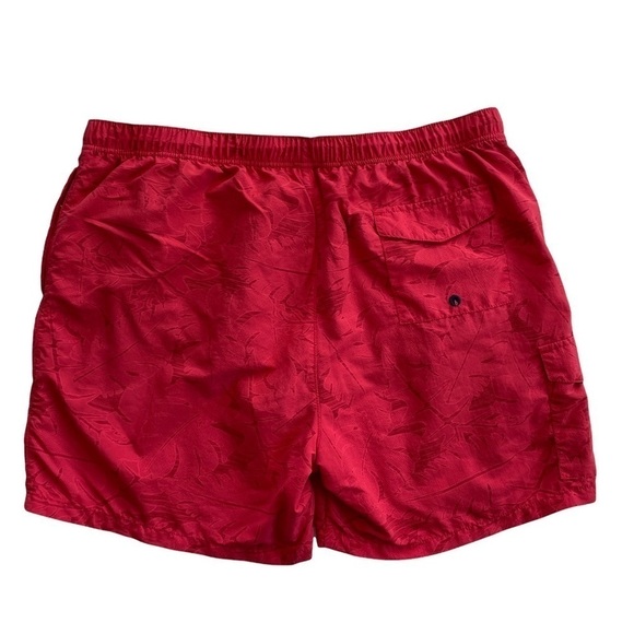 Tommy Bahama Naples 6” Swim Trunks Red Palm Leaf Print XXL - Picture 8 of 8